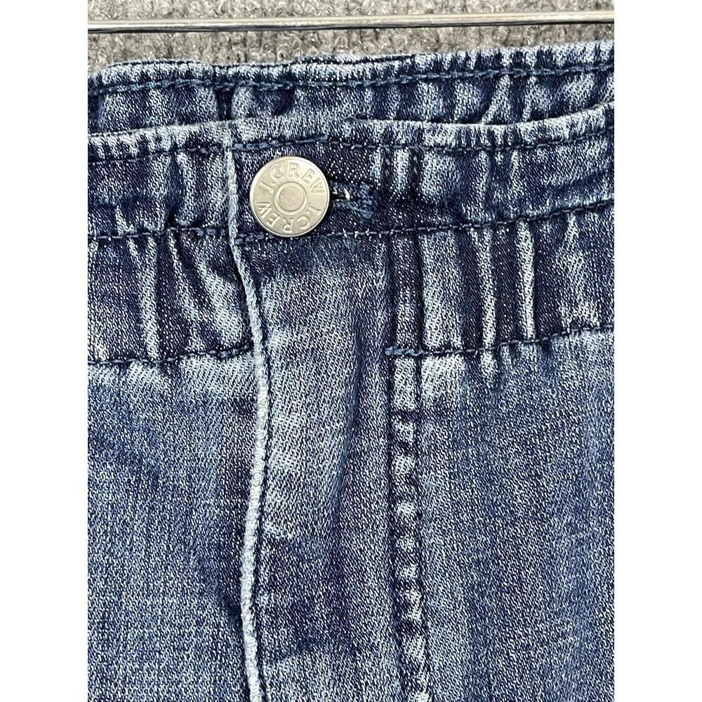 J. Crew Ankle Jeans Size 31T Strech Denim Hi-Rise Wide Leg Elastic Waist 32X27.5 - Picture 6 of 13